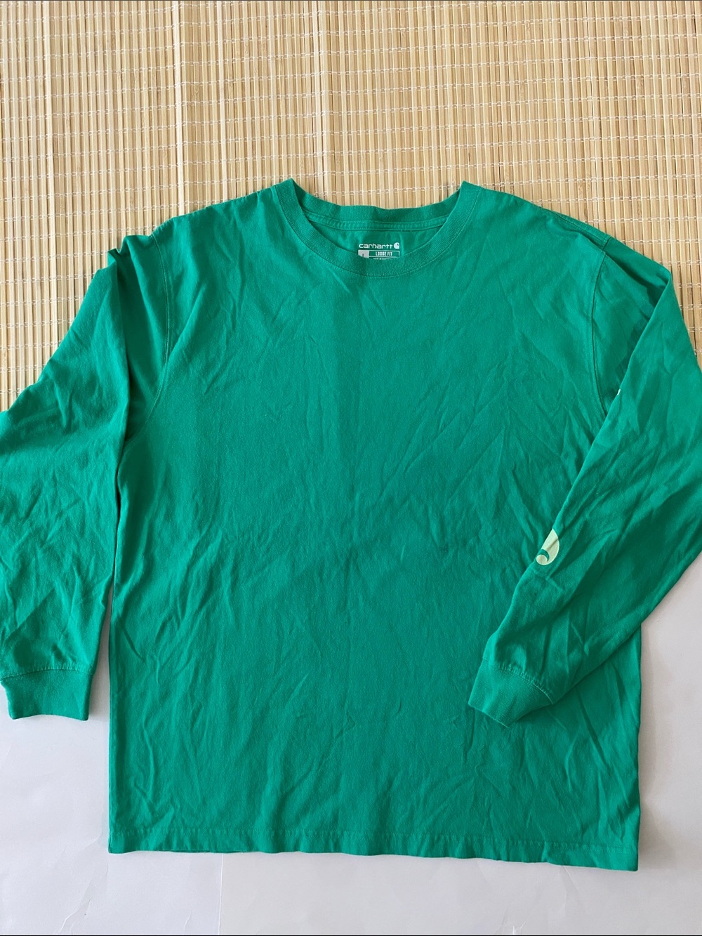 Carhartt Men's Long Sleeve Crew in Bright Green